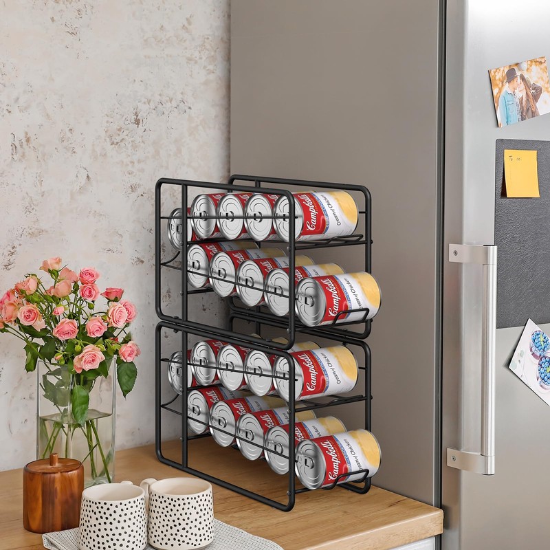 MOOACE Can Organizer for for Pantry, Stackable Soda Can Dispenser