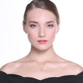 VIKI LYNN Initial Necklace for Women 925 Sterling Silver 26 Alphabet Letter and Angel Necklace, Cubic Zirconia 925 sterling silver with 18 carat gold plating Zirconia, Cubic Zirconia