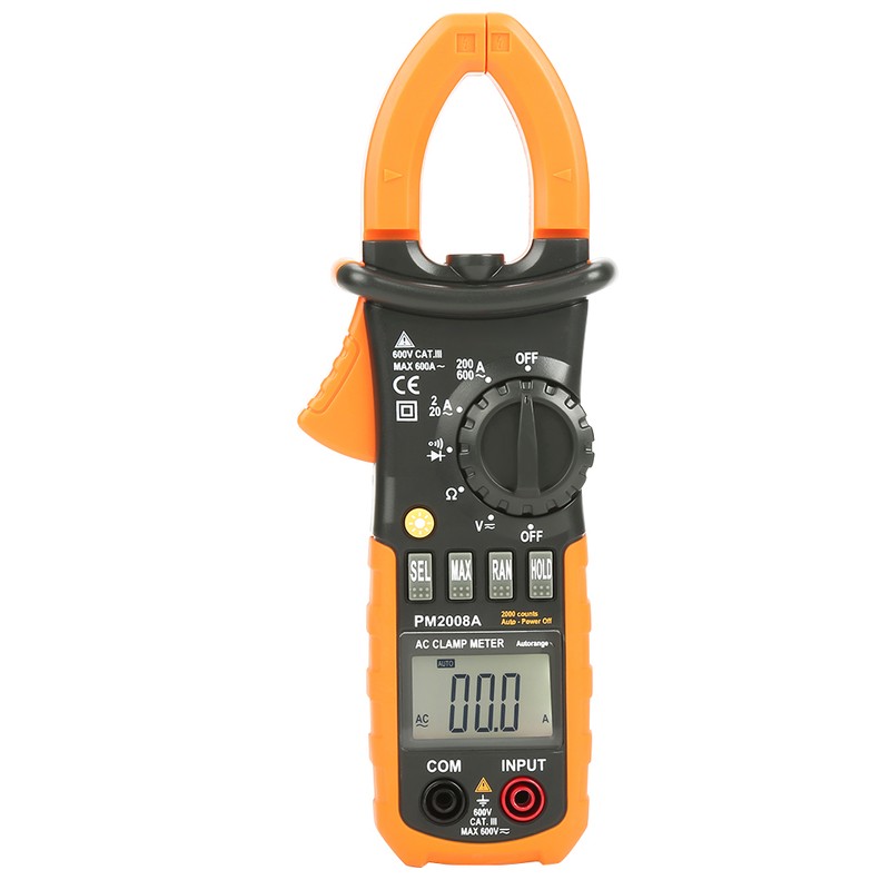 PEAKMETER PM2008A Handheld Digital LCD Clamp Meter AC/DC Voltage Diagnostic