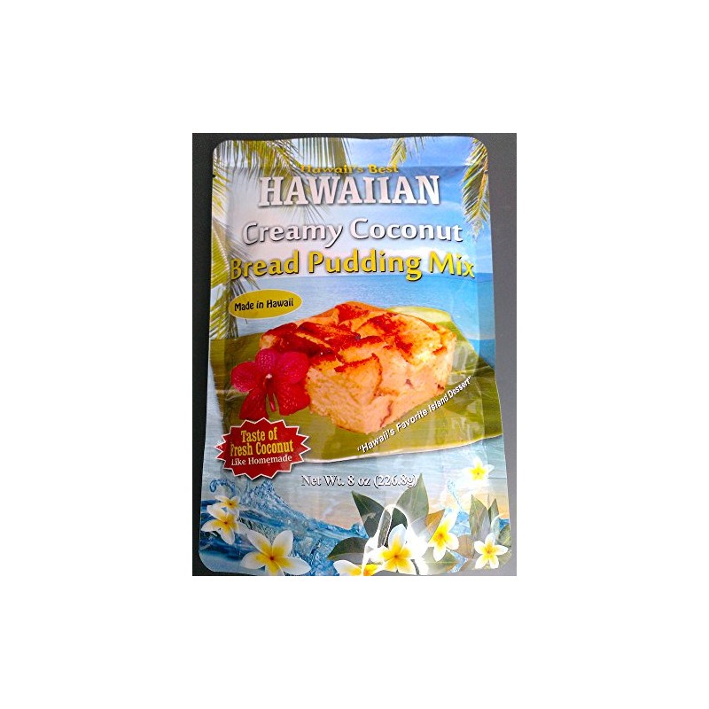 Hawaii's Best Hawaiian Creamy Coconut Bread Pudding Mix
