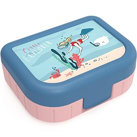 Rotho Memory Kids Adventure Lunch Box, 1 Litre, Food-Grade Plastic (PP), BPA-Free, Multi-Colour, 1 L (16.6 x 13.3 x 6.1 cm)