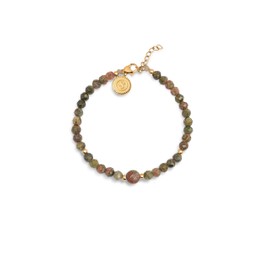 SINGULARU - 18K Gold Plated Brass Bracelet Charm Bracelet Jewellery for Women, 19, Yellow Gold, No Gemstone