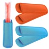YAZANY Ice Pop Holders, 4 Pcs Reusable Blue Ice Pop