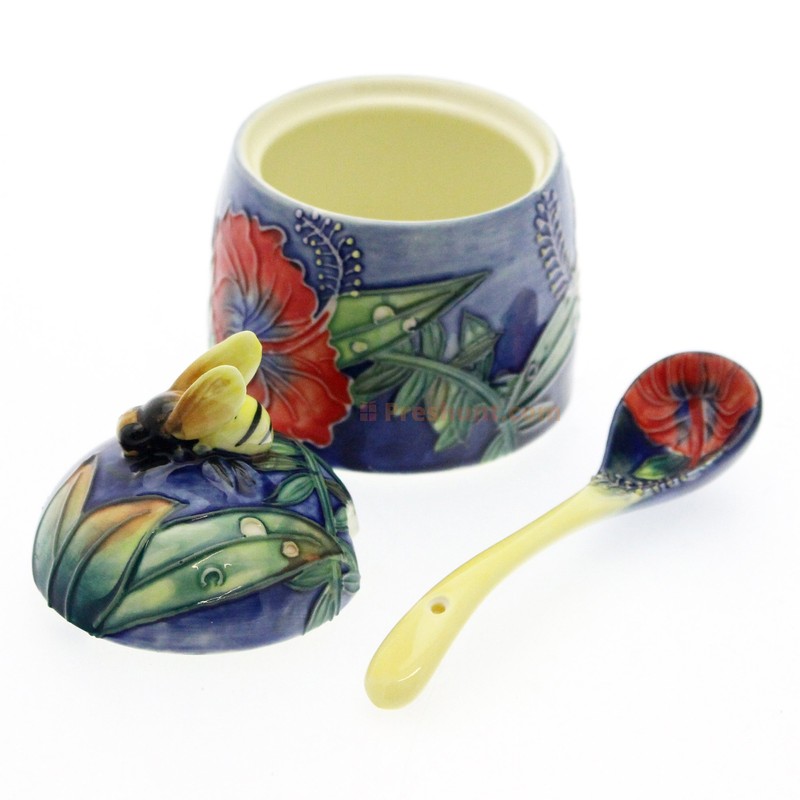 Old Tupton Ware - Hibiscus Design - Honey Pot and