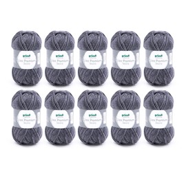Gründl Lisa Premium Jeans Knitting & Crochet Yarn Soft and Wool-like Character Easy Care Washable 100% Polyacrylic Knitting Yarn 50g/133m Needle Size 3.5-4.5 10 Balls of 50g
