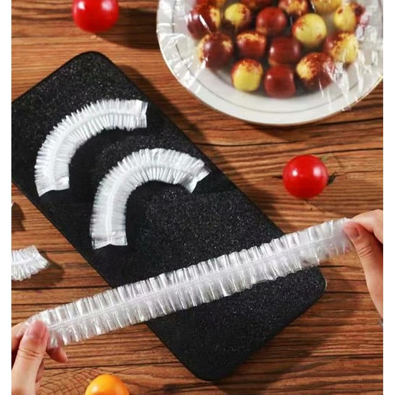 Eowppue Coperchio Ciotola in Plastica 100 Pezzi di Pellicola Alimentare,