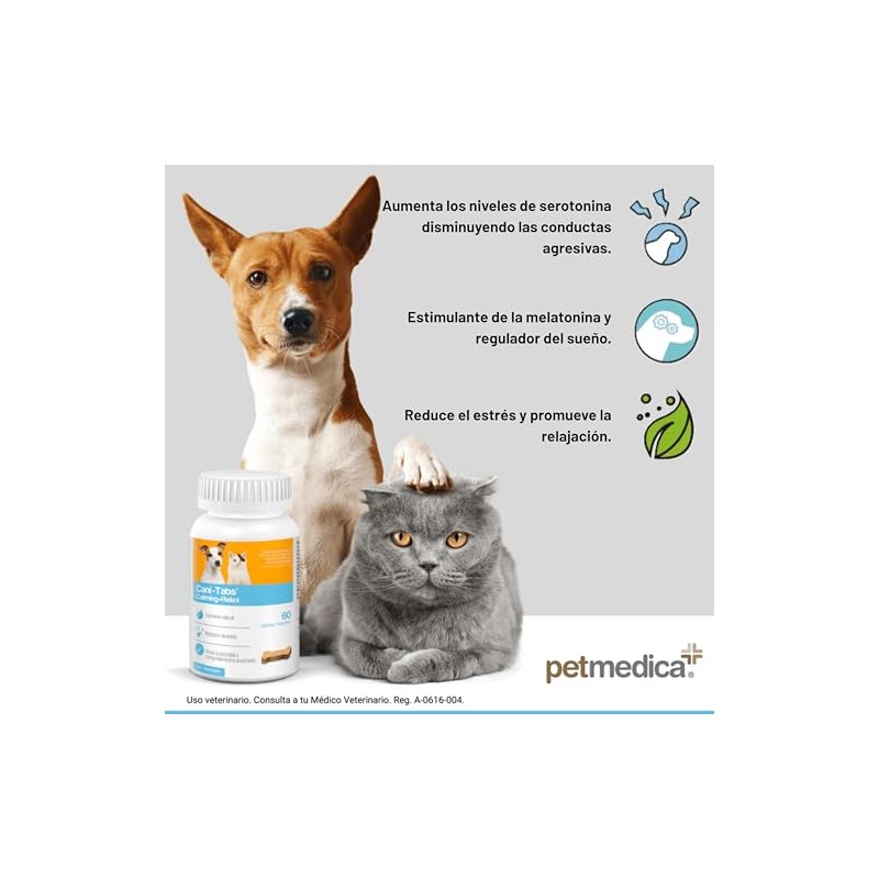 Cani-Tabs CalmingRelax, Suplemento Natural Relajante para Perros y Gatos, 60