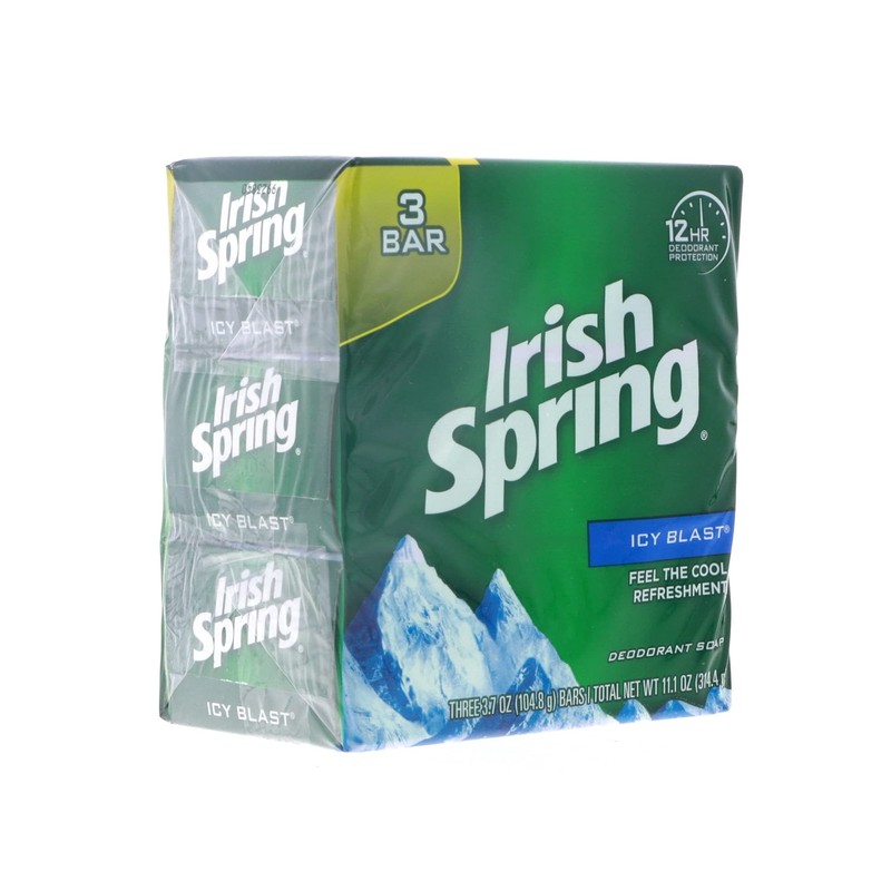 Icy Blast Deodorant Soap By Irish Spring 3.75oz, 3 Count