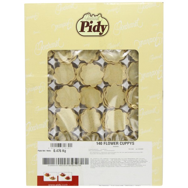 Pidy Flower Cuppys Shallow Petal Shaped Neutral Canape Pastry Cups - 140 Portions