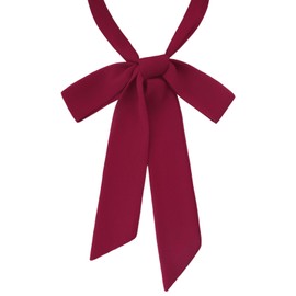 LHXzizizi Bow Tie for Women, Ribbon Self-tie Folding Bowtie for Womens Girls for School Uniform Party Wedding Cosplay Office (Burgundy)