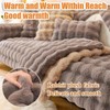 Thick Rabbit Plush Sofa Covers 3/2/1/4 Seater, Non-Slip Sofa Slipcovers