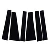 RONTCOS 6pcs Gloss Black Pillar Post Door Window Cover Trim
