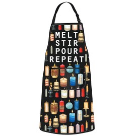 JNIAP Candle Making Apron Candle Lover Gift Candle Maker Gift Crafter Apron Candle Lady Apron Melt Stir Pour Repeat Gifts (MELT STIR ap)