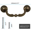 4 Pack Bail Pull Handles, 3.5 Inch Hole Center Antique