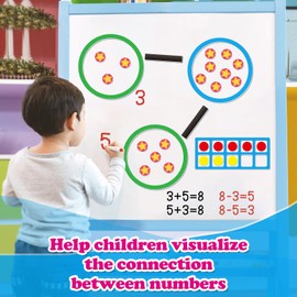 Torlam Magnetic Number Bonds & Ten Frame Set, Math Manipulatives for Kindergarten, Preschool, 1st Grade Classroom Must Haves, Math Counters Addition and Subtraction Kids Math Games for Whiteboard