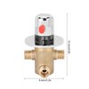 G1/2in 3 Way Brass Thermostatic Mixing Valve Faucet Temperature Mixer