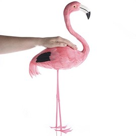 Factory Direct Craft Standing Pink Feathered Artificial Flamingo for Indoor Decor