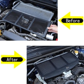 Daeiclru Engine Radiator Grille Guard Protective Cover Compatible with Subaru WRX 2022 2023 2024, Carbon Steel Engine Bay Radiator Grille Mesh Cover Accessories