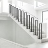 Zwinz 2 Pack U-Shaped Handrail 37''H, Durable Wrought Iron Stair