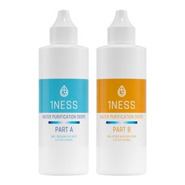 1ness 1ness Chlorine Dioxide Kit | 2 Part Liquid Classic 4oz Set | Citric Acid 50% : Sodium Solution 28%