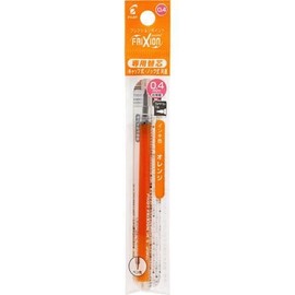 Pilot FriXion Point Knock 04 LFPKRF-12S4 0.4mm Orange Ballpoint Pen Refill