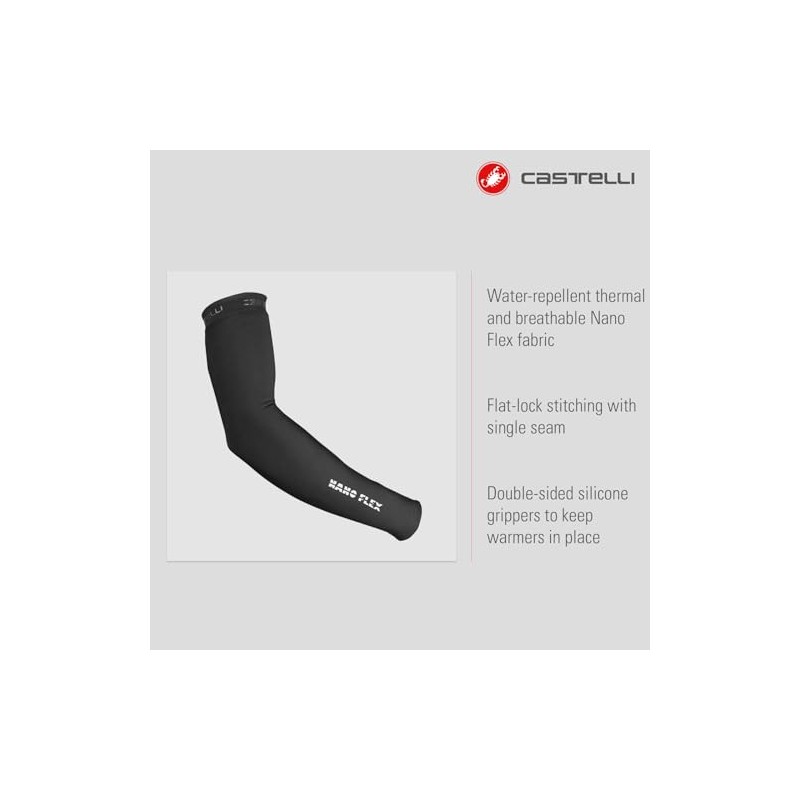 CASTELLI 4519529-010 NANO FLEX 3G ARMWARMER Muscle warmer Men's BLACK