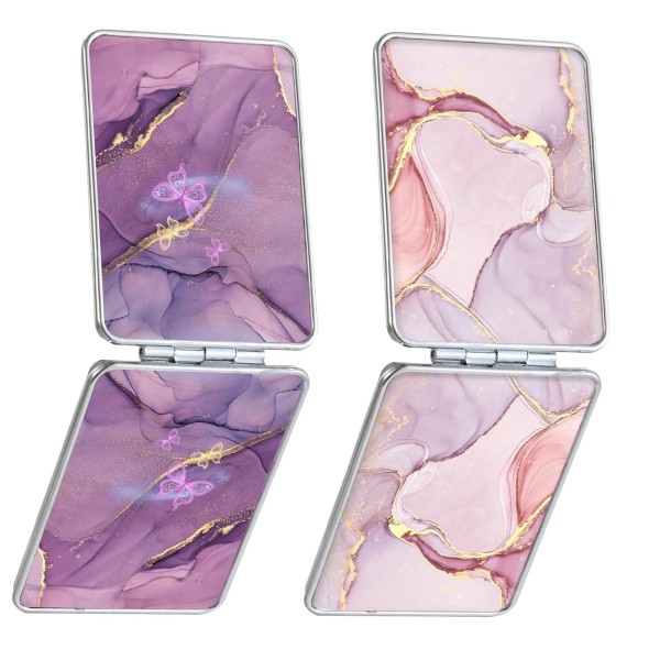 Dcdcee Pocket Mirror, Small Travel Mirror with Magnification, Portable Double-Sided