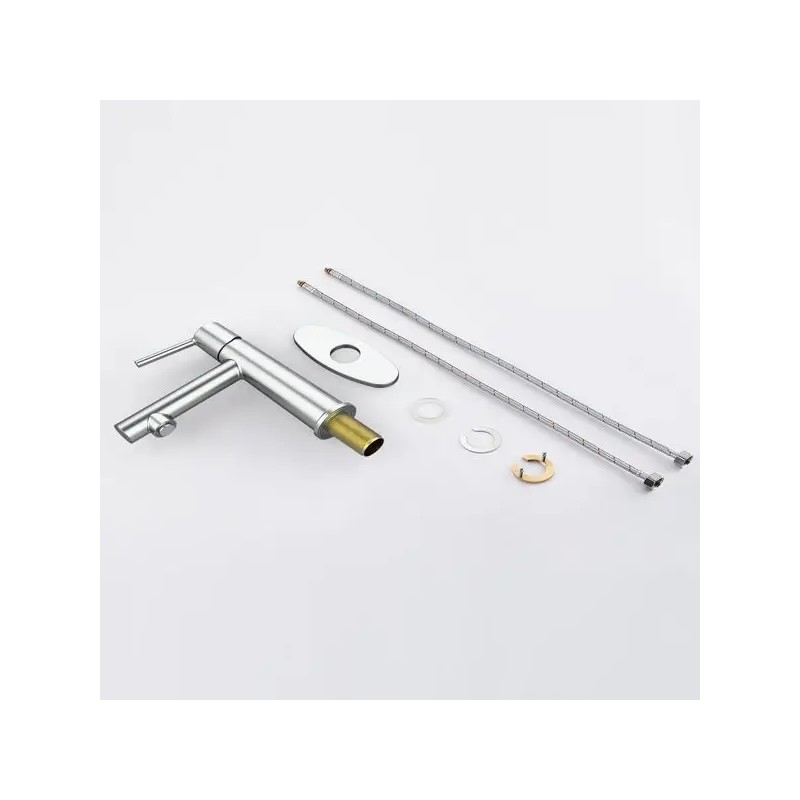 Chrome Single Handle Deck Mount Bathroom Faucet 1-3 Holes with