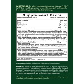 Nature's Truth Organic Greens Powder | 20 Plus Superfoods | 5.18 Oz | Digestive Enzymes & Prebiotic Blend | Strawberry Kiwi Flavor | Vegan, Non-GMO & Gluten Free Supplement