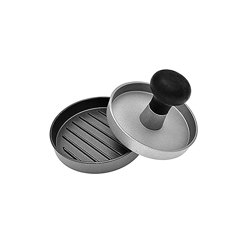 Dehner Hamburger Press, Diameter 11.3 cm, Height 7.8 cm, Aluminium,