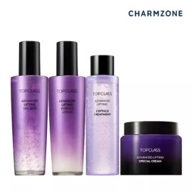Chamzone 참존 탑클래스 8세대 어드밴스드 리프팅 기초세트 4종(스킨+에멀전+스페셜크림+트리트먼트) Charmon Top Class 8th Generation Advanced Lifting Basic Set 4 Types (Skin+Emulsion+Special Cream+Treatment)