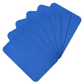 Guokuai Premium Quality Fabric Repair Patches Iron-on Patches for Clothing Inside & Outside Strongest Glue Cotton 3" by 4-1/4" (7.5 cm x 10.5 cm)… (6PCS-Royal Blue)