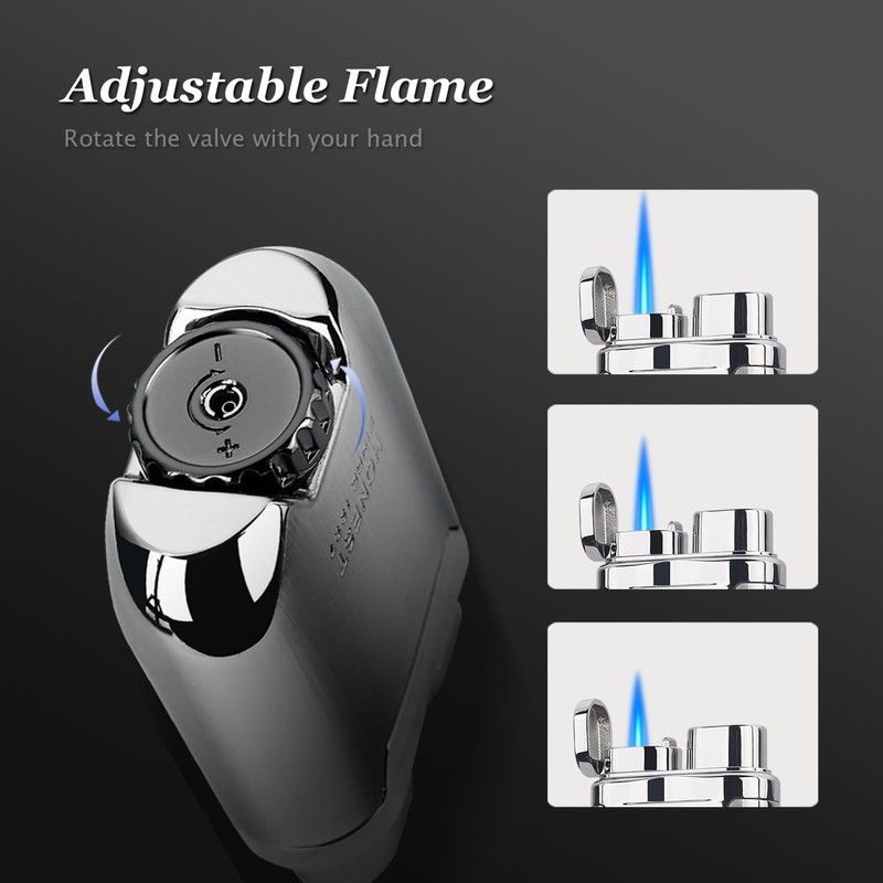 HONEST Torch Lighter Butane Gas refillable Windproof Lighter Mens Gifts