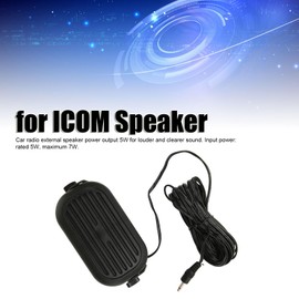 5W External Speaker for ICOM Radio, Clear Sound, Compact Size, Durable and Reliable with 5m Cable for CB Radio, Ham Radio and Mobile Transceiver