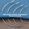 TSUOUKL Pack of 24 Curved Sewing Needles, Saddle Needles, Round