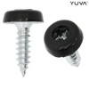 YUVA Number Plate Oversized Screws Plastic Top, Number Plate Screws