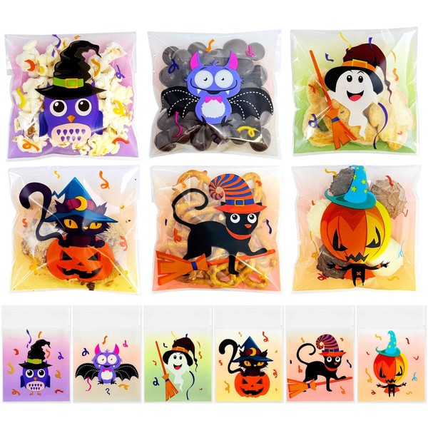 allydrew Transparent Self-Adhesive 4" x 4" Candy and Cookie Bags