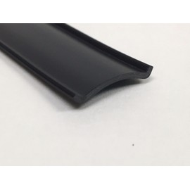 LPC Black RV Capmer Trailer Vinyl 7/8" x 100' Flat Insert Trim Mold Flexible Screw Cover