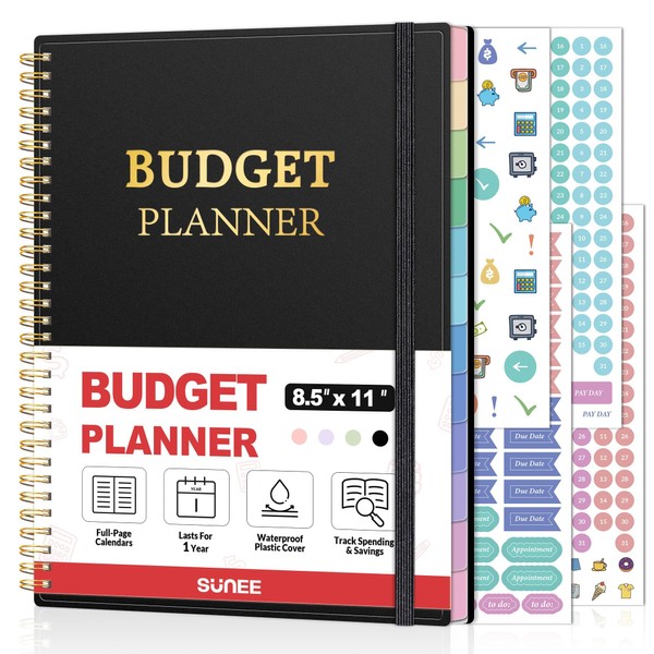 SUNEE Budget Planner - Monthly Budget Book with Expense Tracker