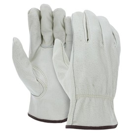 Heavy Duty Durable Cowhide Leather Driver Work Gloves for Truck Driving (36, 2X Large)