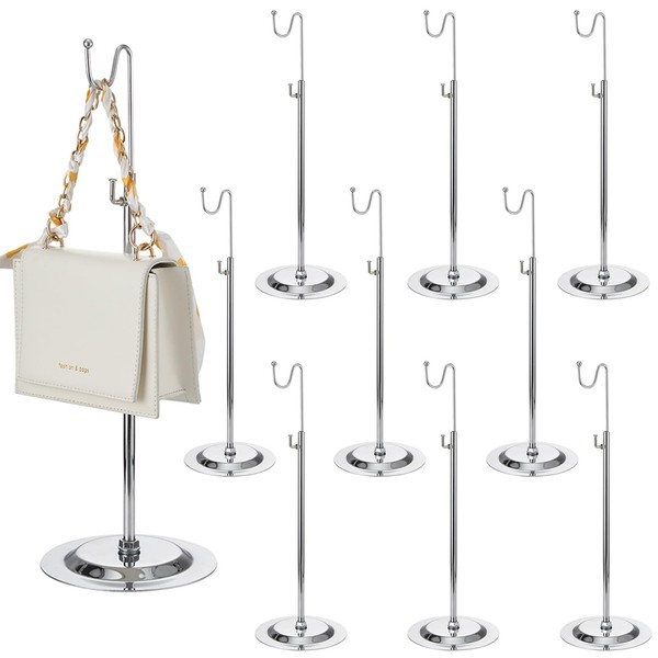 Therwen 10 Pcs Bag Display Stands Purse Display Stand Adjustable