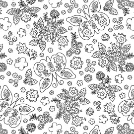 Wilmington Prints Quilt Kit – Shadow Blooms – 50″ X 60″ Black And White Throw Quilt Top & Binding