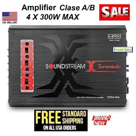 Soundstream WRX-4.300 Tarantula compact  4-Channel Class AB 1200W Car Amplifier