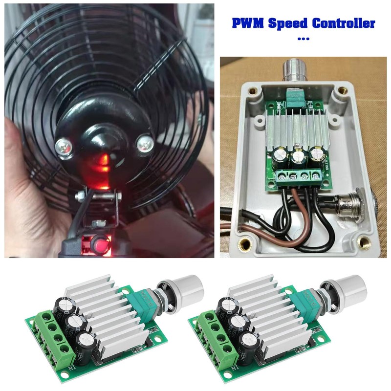 OTOTEC 2pcs PWM DC Motor Speed Controller 12V-24V 10A Fan