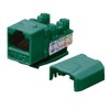 LOGICO 25 Pack Cat5e Keystone Jacks Green with Dust Cap
