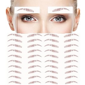 20 Pairs Eyebrow Tattoo Stickers Waterproof Eyebrow Transfers Stickers Peel Off 6D Eyebrow Tattoo Sticker Nature False Eyebrows Hair-Like Long Lasting Tattoo Eyebrow for Woman Makeup Tool (Brown-6A)