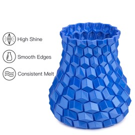 INLAND Micro Center Blue Silk PLA 3D Printer Filament 1.75mm - Blue Shiny, Dimensional Accuracy +/- 0.03 mm - 1 kg Cardboard Spool (2.2 lbs), Clog Free Colorful Filaments