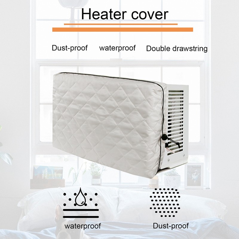 Indoor Air Conditioner Cover Window Unit AntiRust CreamyWhite 53.3x35.6x7.6cm with