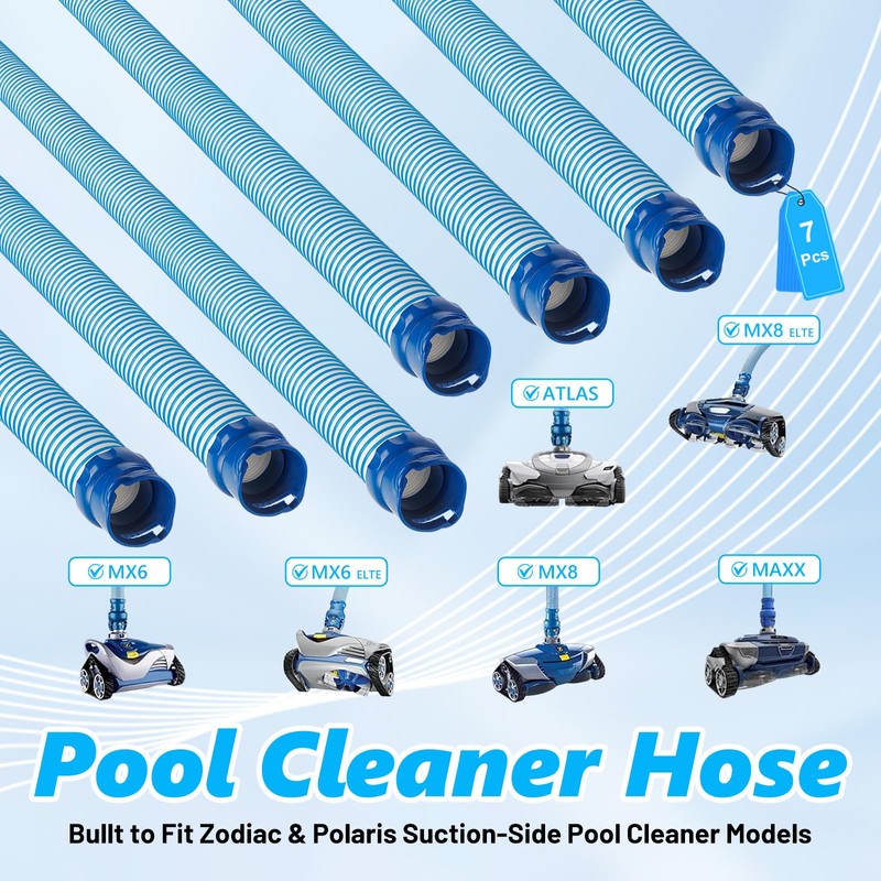 Fonixte 7 Pack R0527700 Pool Cleaner Hose Replacement Kit for