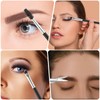 2 PCS Augenbrauen Trimmer Schere Edelstahl Augenbrauenschere und Augenbrauenbürste Augenbrauenpflegeset